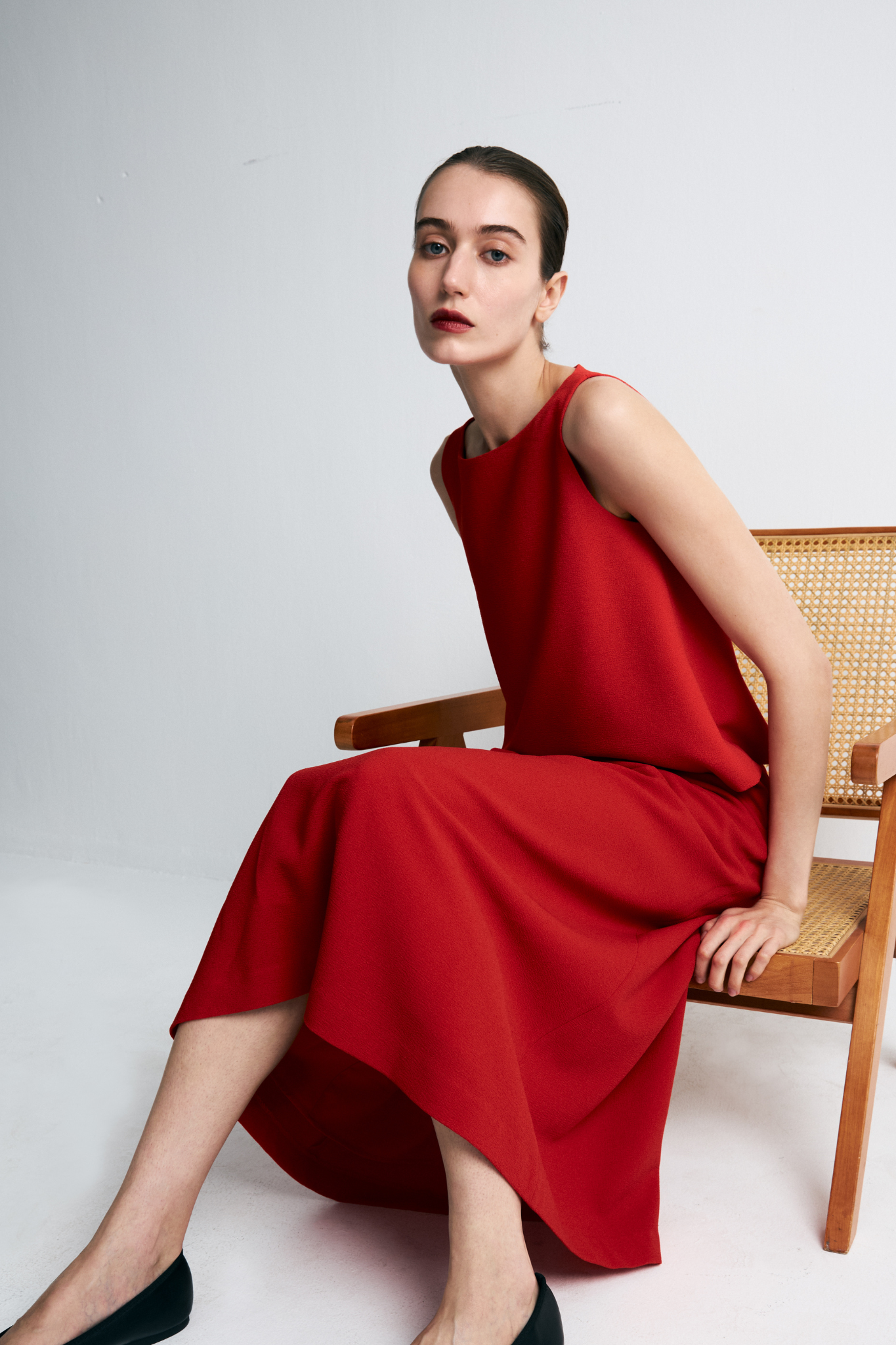 A-Line Skirt With Front Pleat