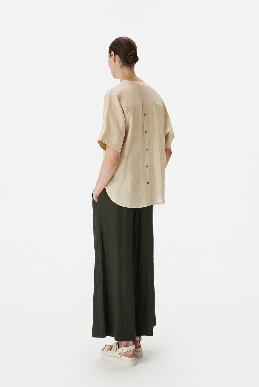 Half-Placket Dolman Top