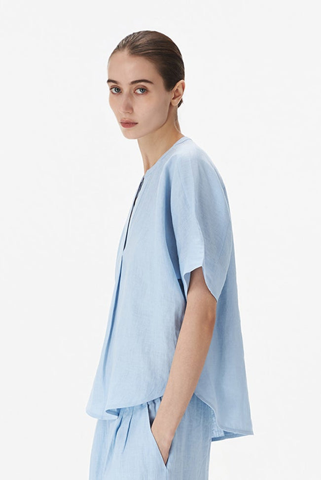 Half-Placket Dolman Top