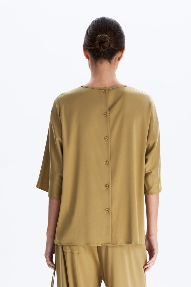 Round Neck Top With Back Opening