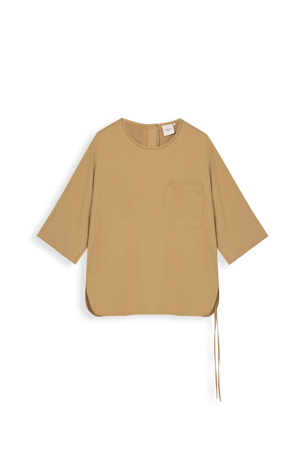 Round Neck Top With Back Opening