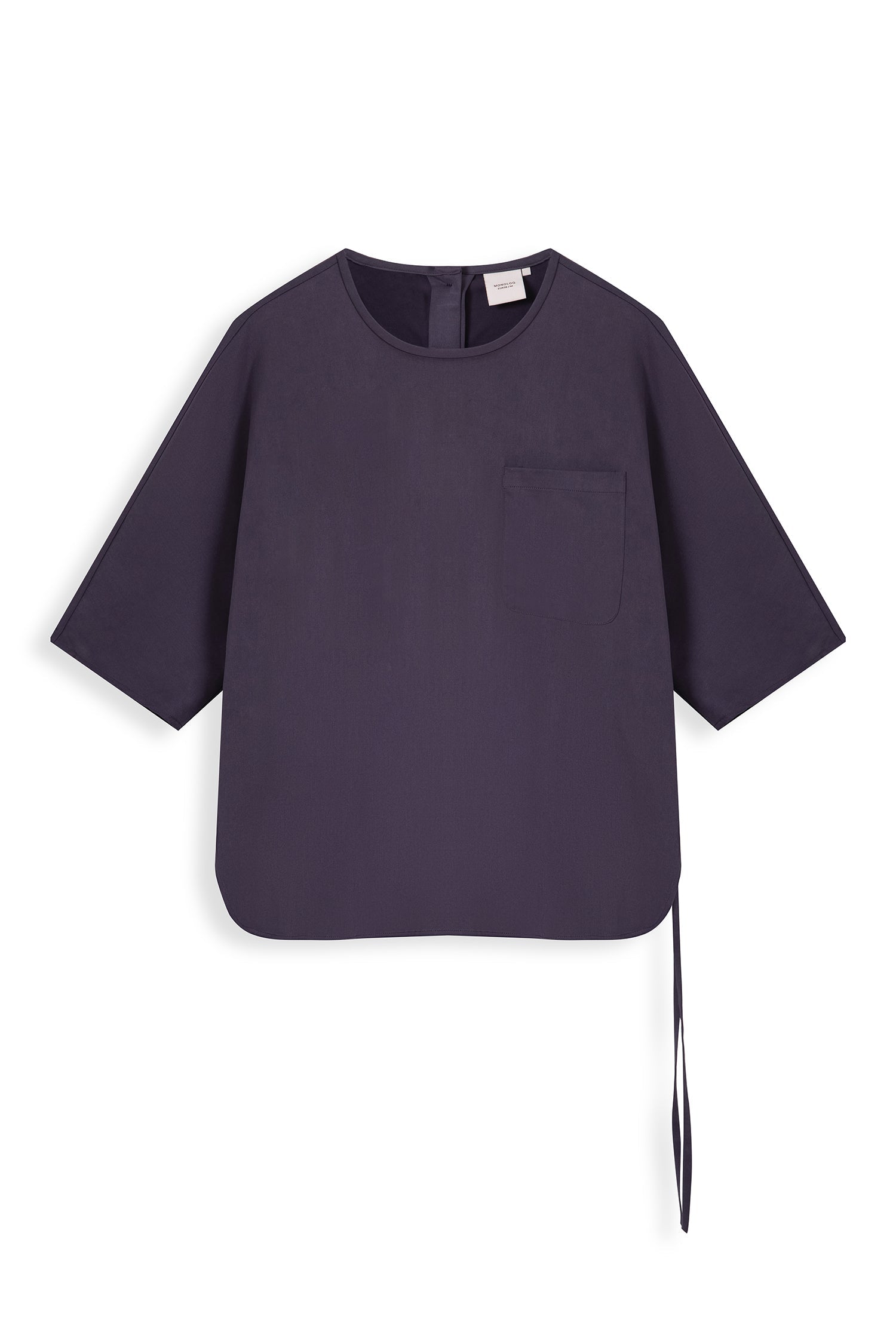 Round Neck Top With Back Opening