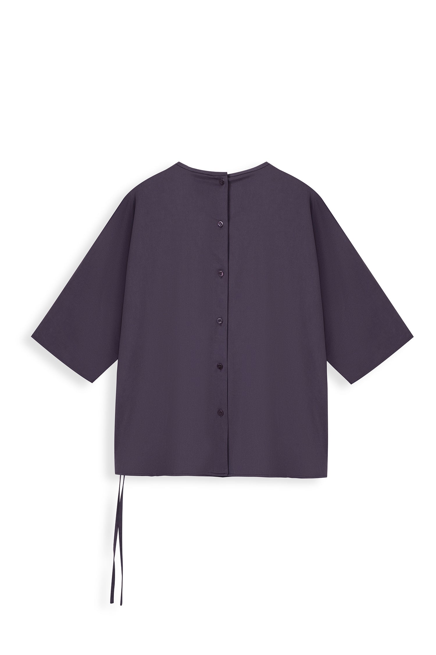 Round Neck Top With Back Opening