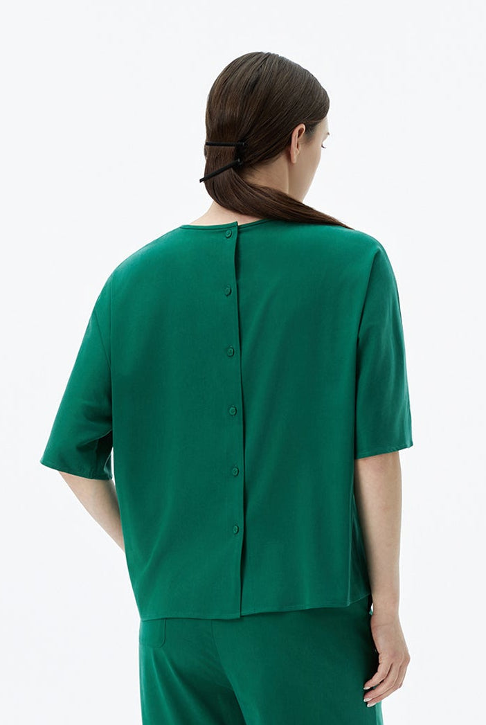 Round Neck Top With Back Opening