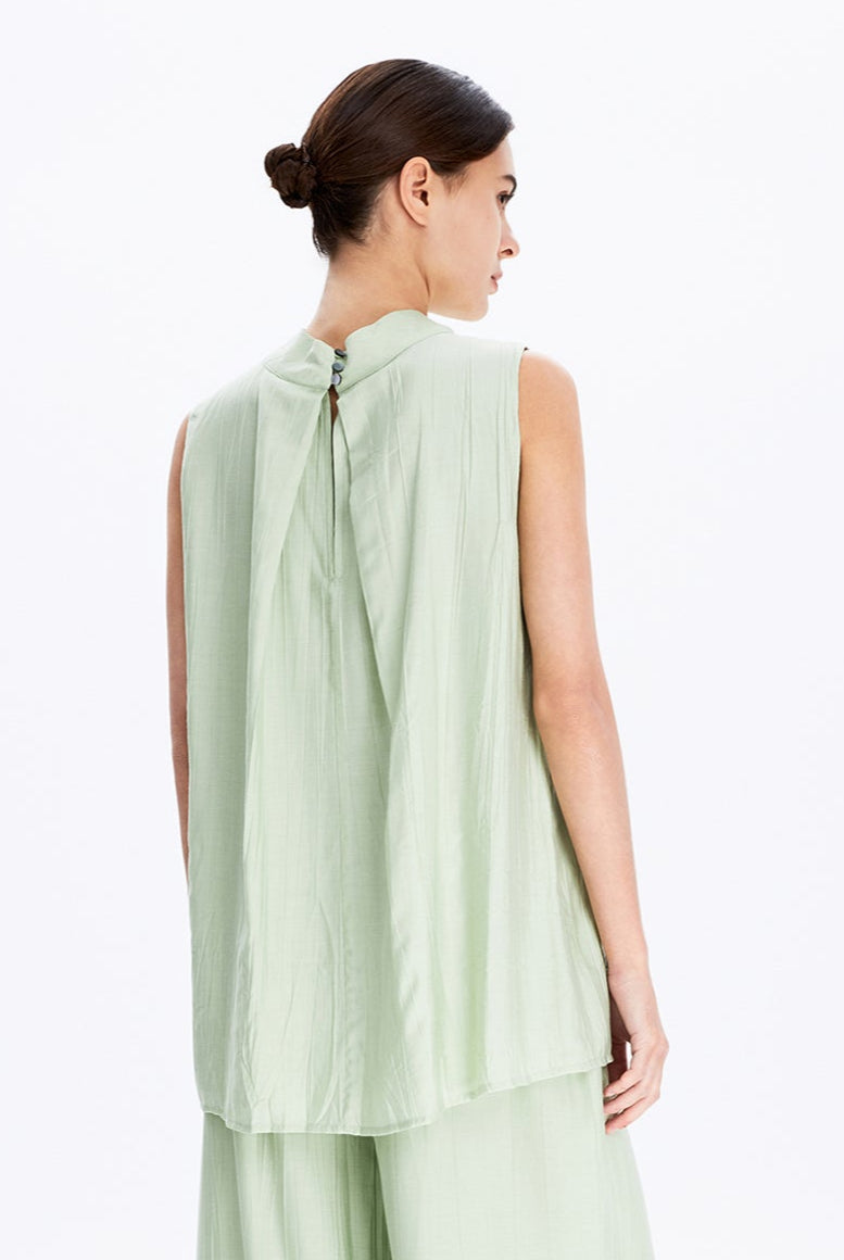 High-Neck Sleeveless Top