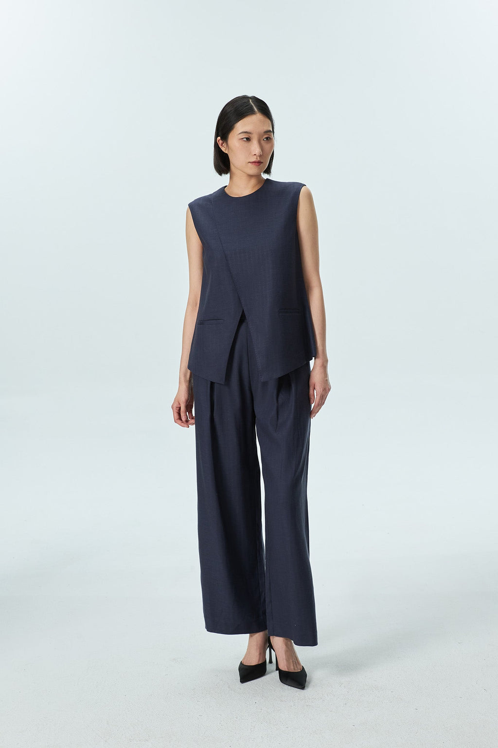 Wide Leg Pleated Pants