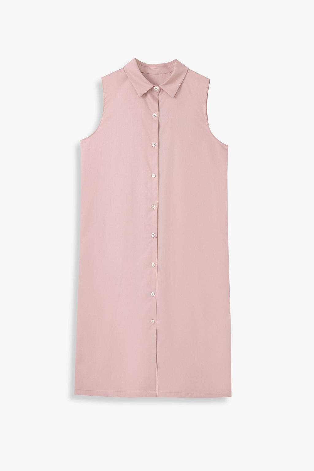 Sleeveless Button-down Shirt Dress