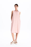 Sleeveless Button-down Shirt Dress