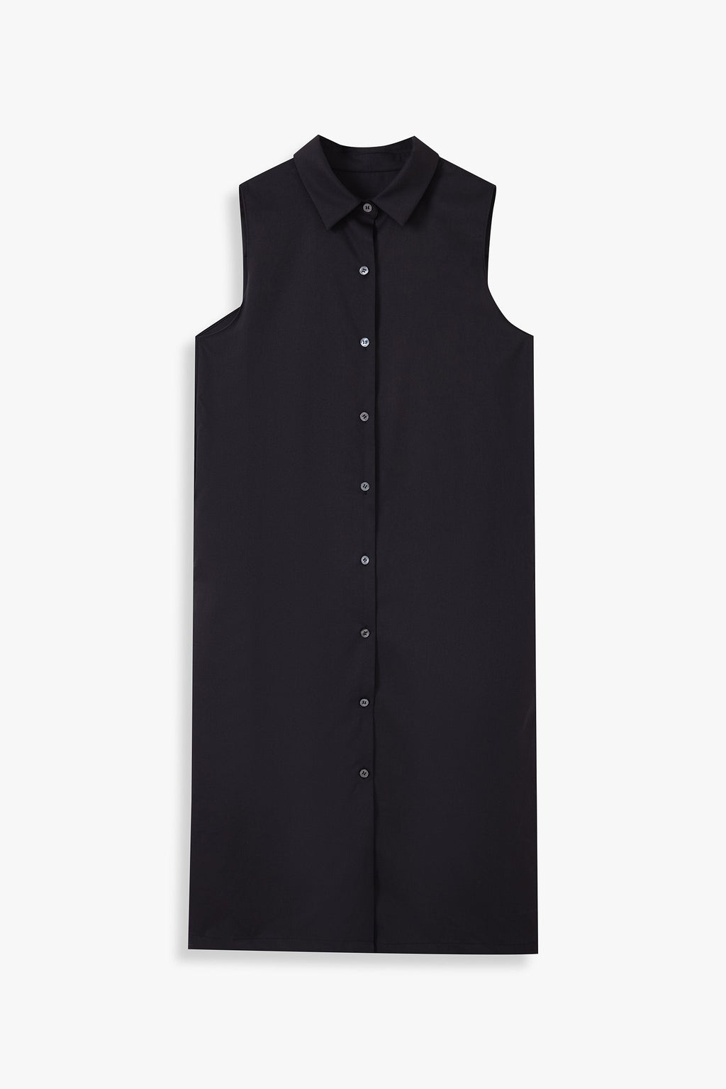 Sleeveless Button-down Shirt Dress