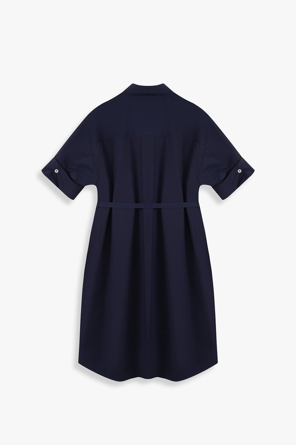 Short Sleeve Shirt Dress With Pockets