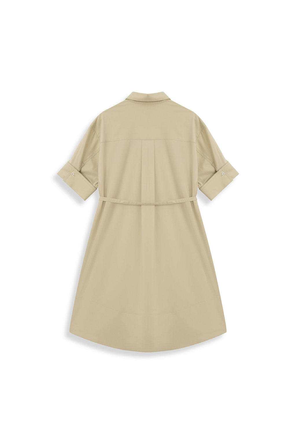 Short Sleeve Shirt Dress With Pockets