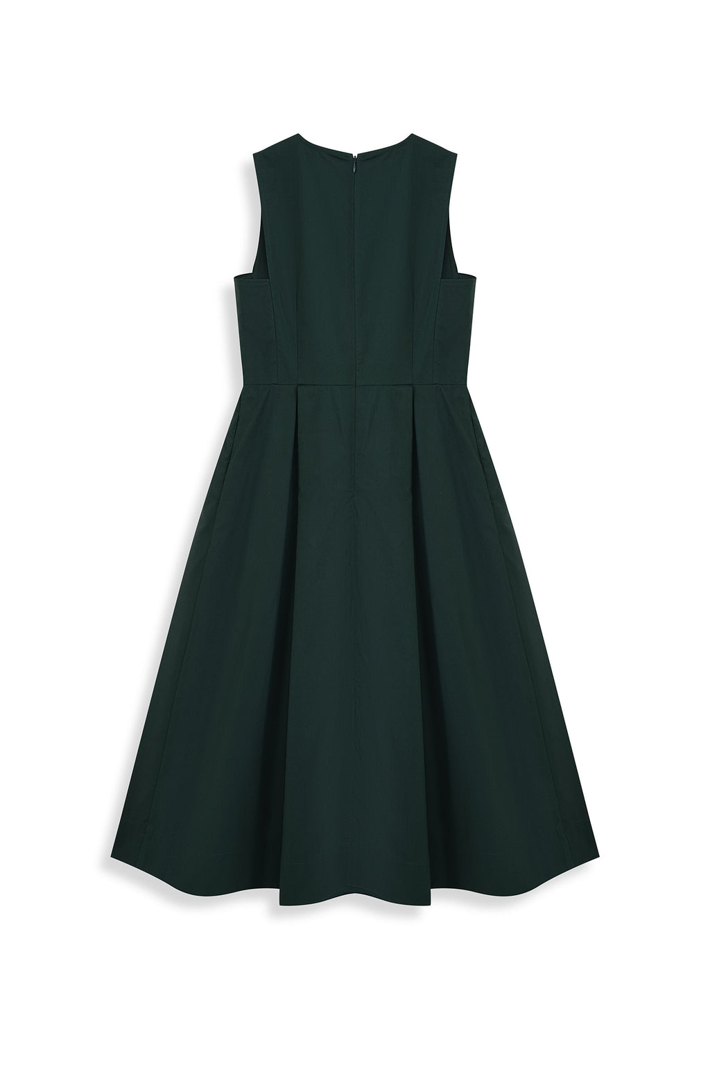 Pleated Front Fit & Flare Dress