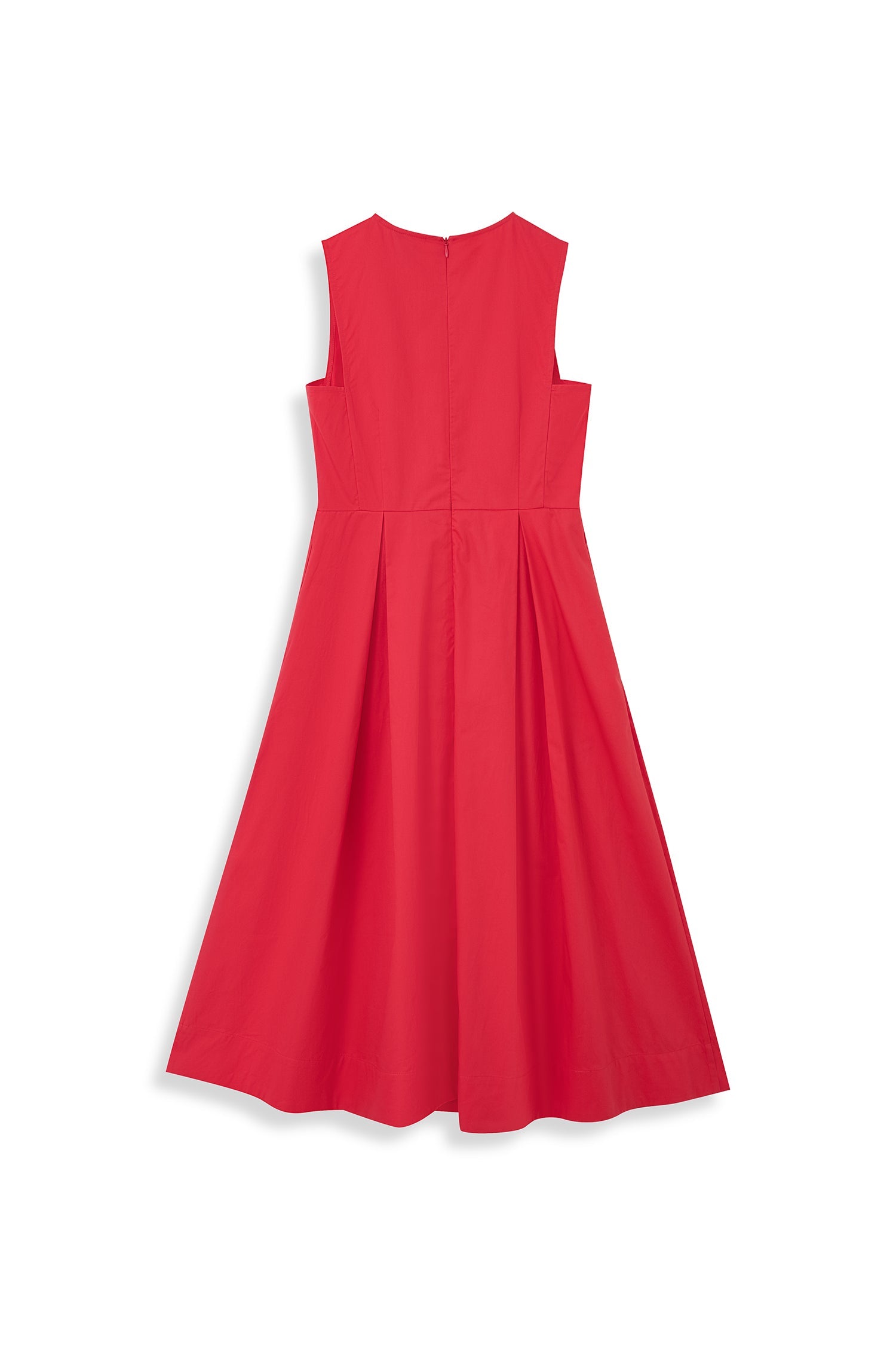 Pleated Front Fit & Flare Dress