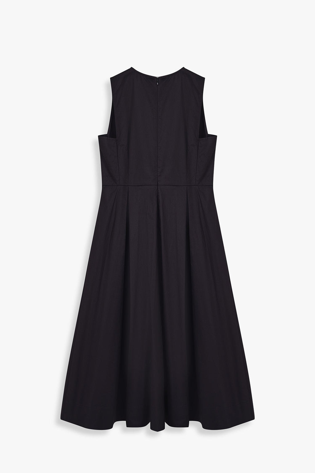 Pleated Front Fit & Flare Dress