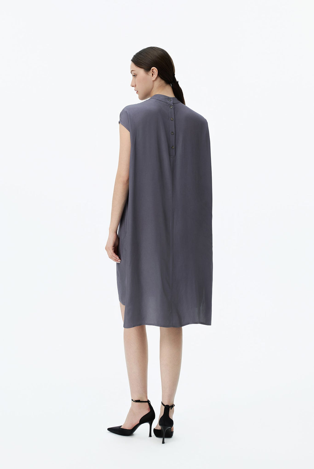 Boxy Pintuck Dress