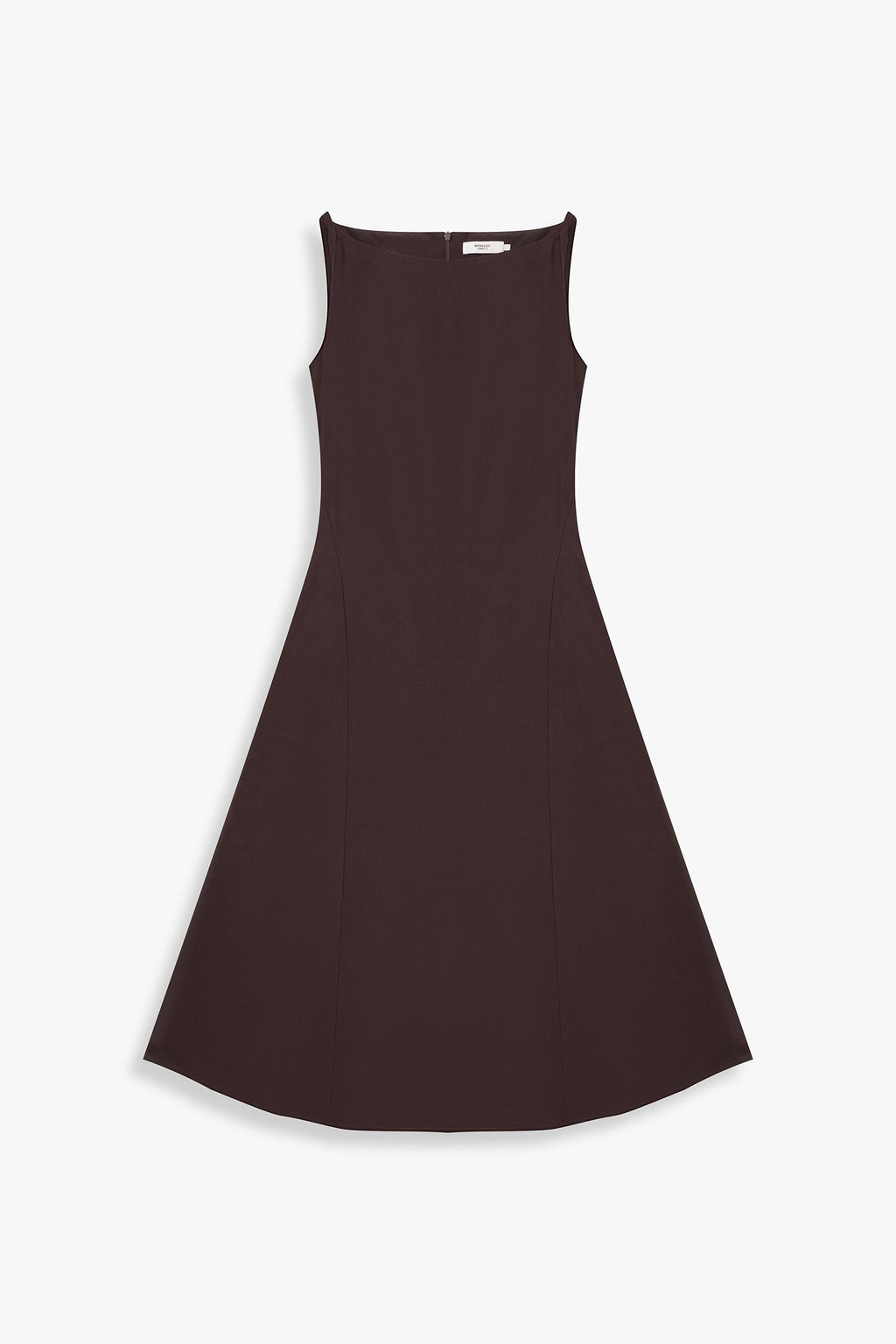 Boat Neck A Line Midi Dress