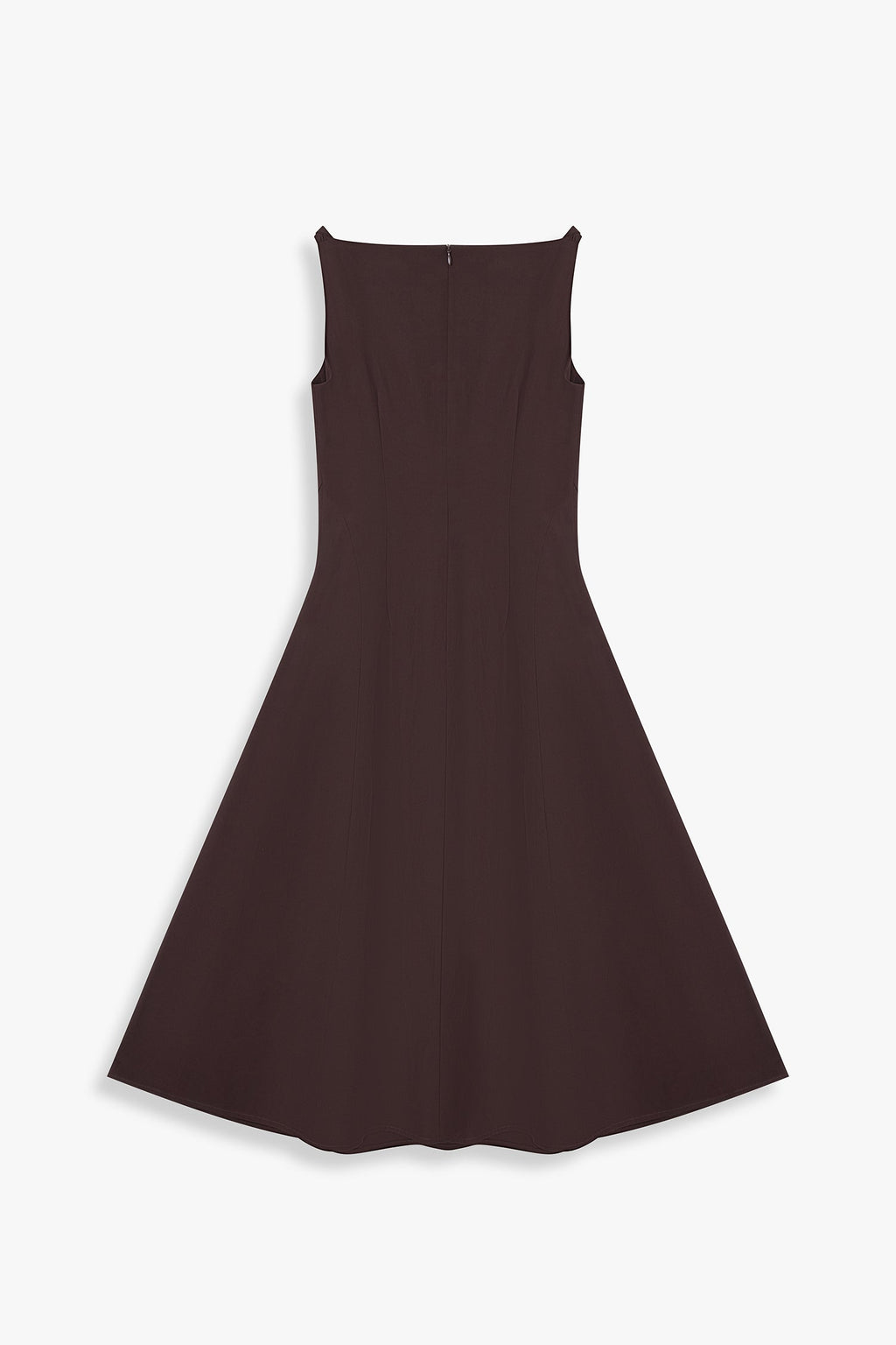 Boat Neck A Line Midi Dress