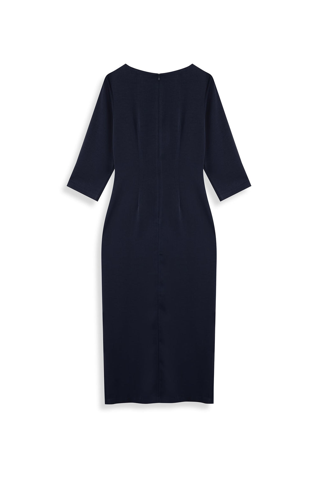 Front Drape Midi Dress