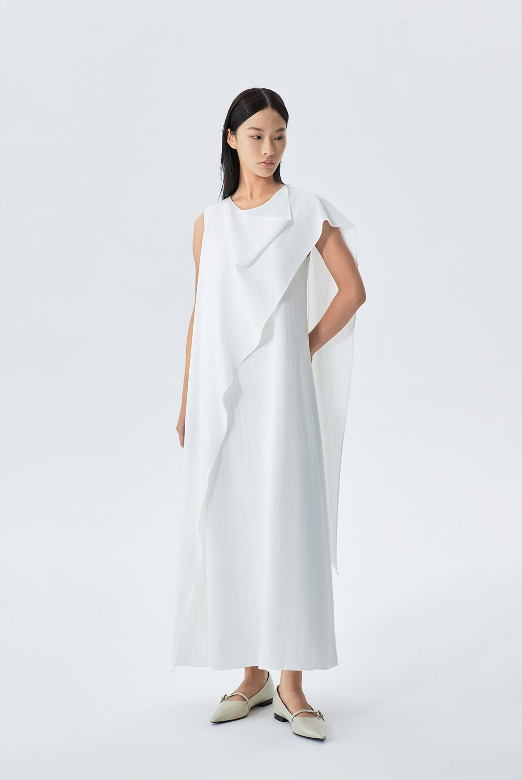Mira Draped Shift Dress