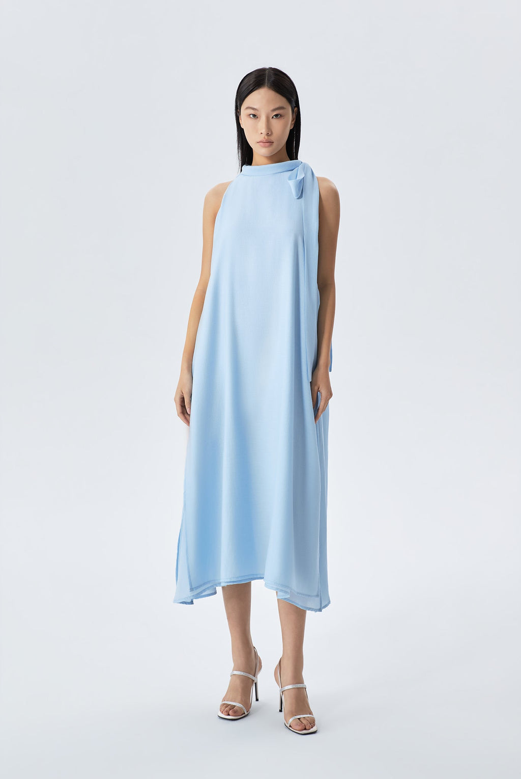 Serena Buttoned Draped Dress