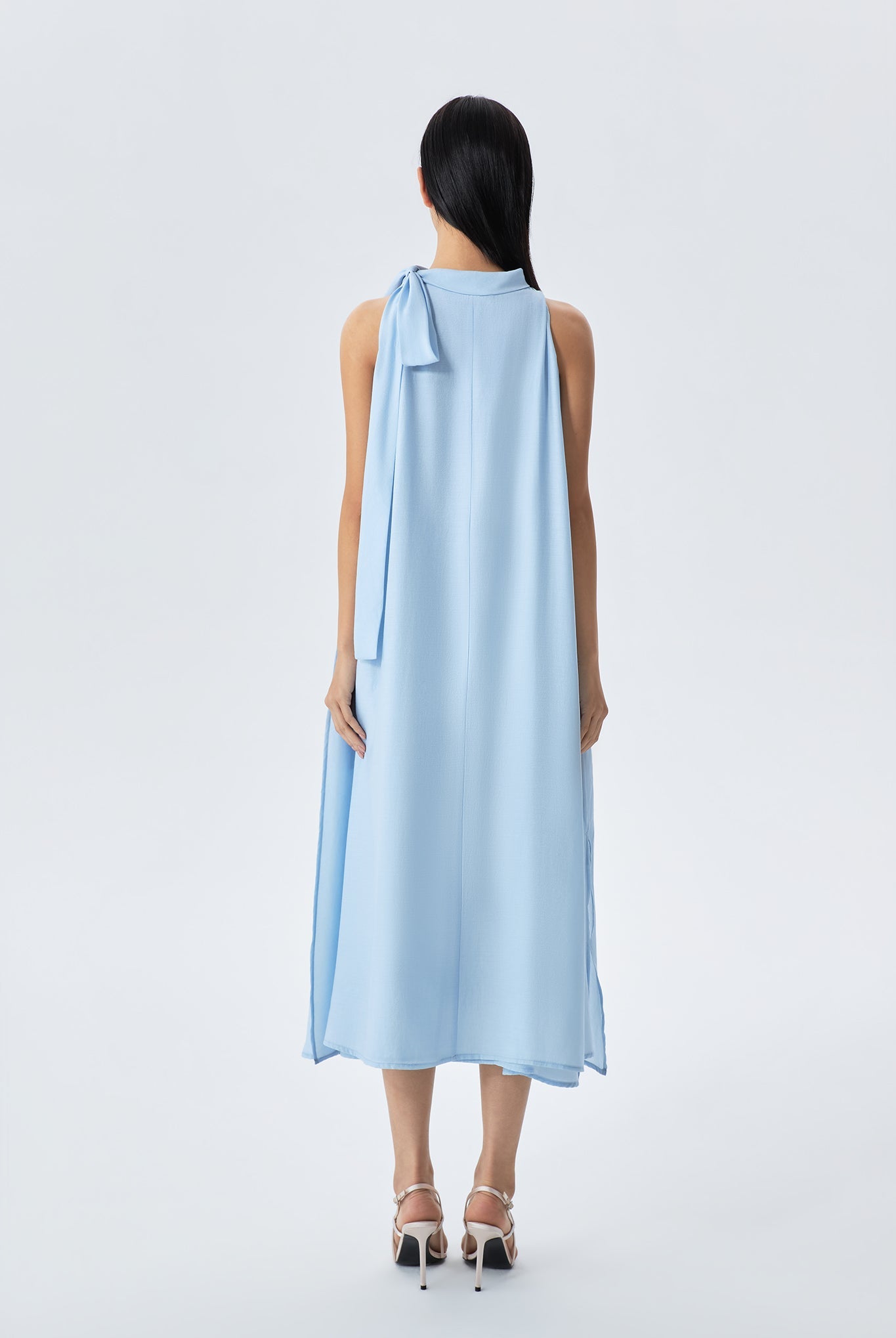 Serena Buttoned Draped Dress