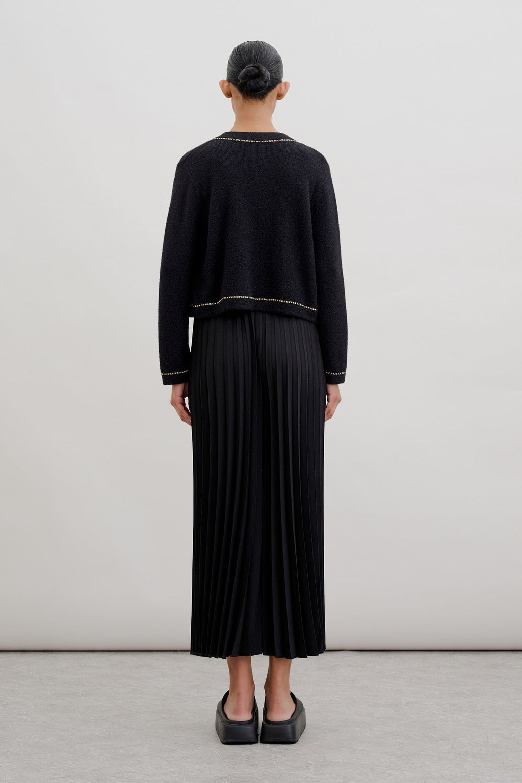 Chain Trim Knit Cardigan