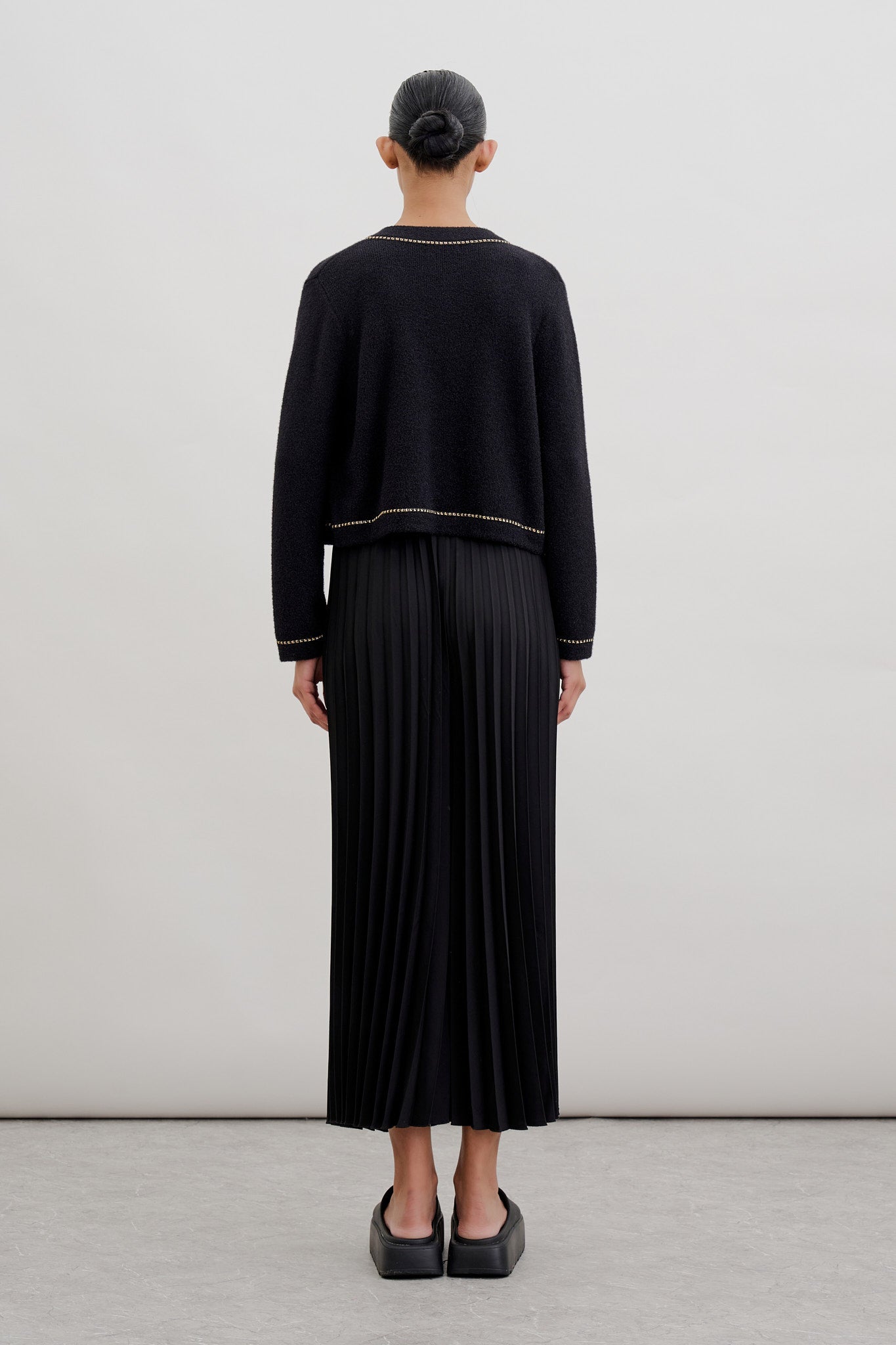 Chain Trim Knit Cardigan