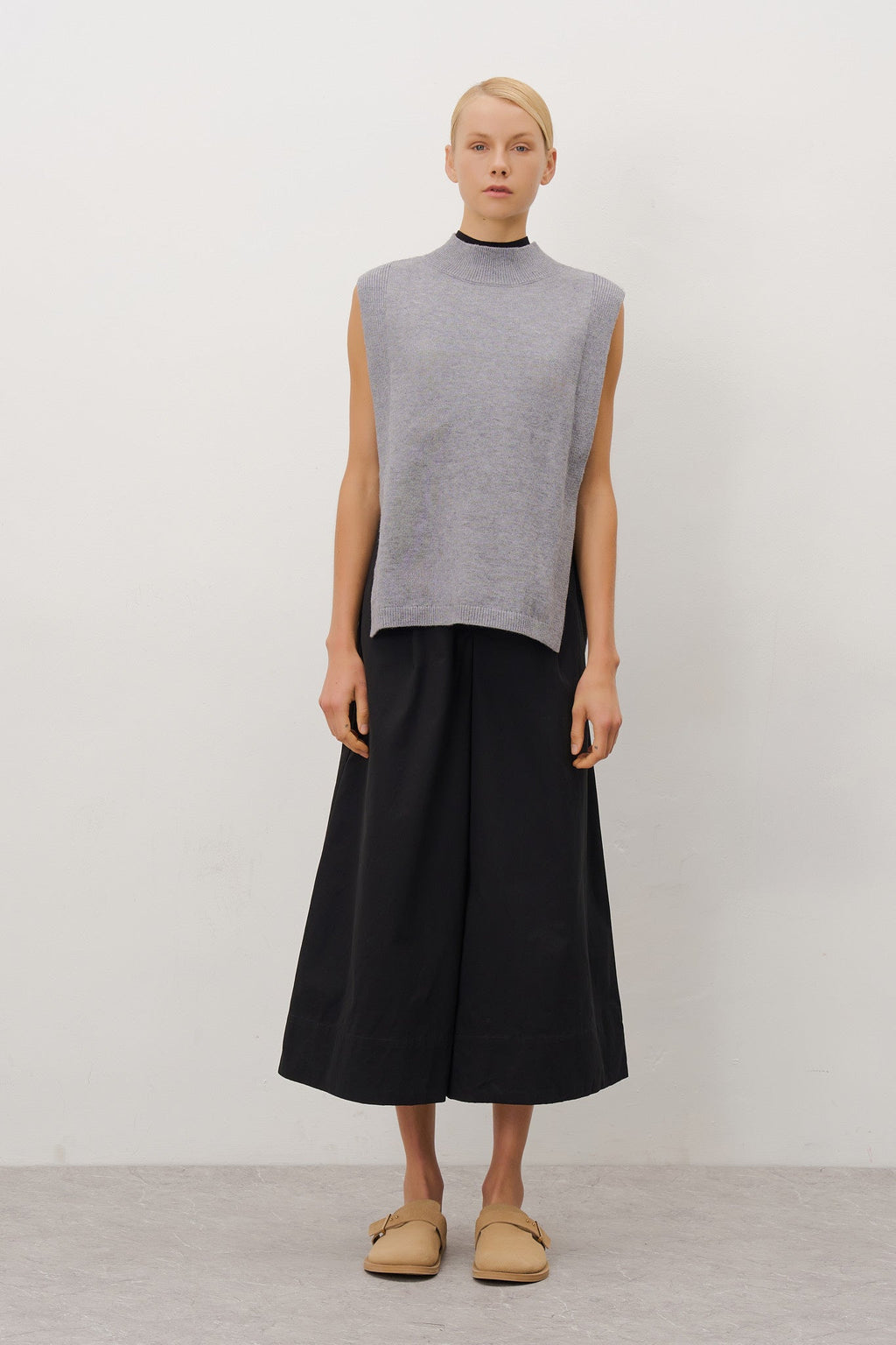 Mock Neck Knitted Top