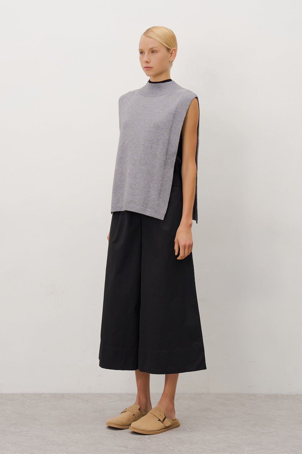 Mock Neck Knitted Top