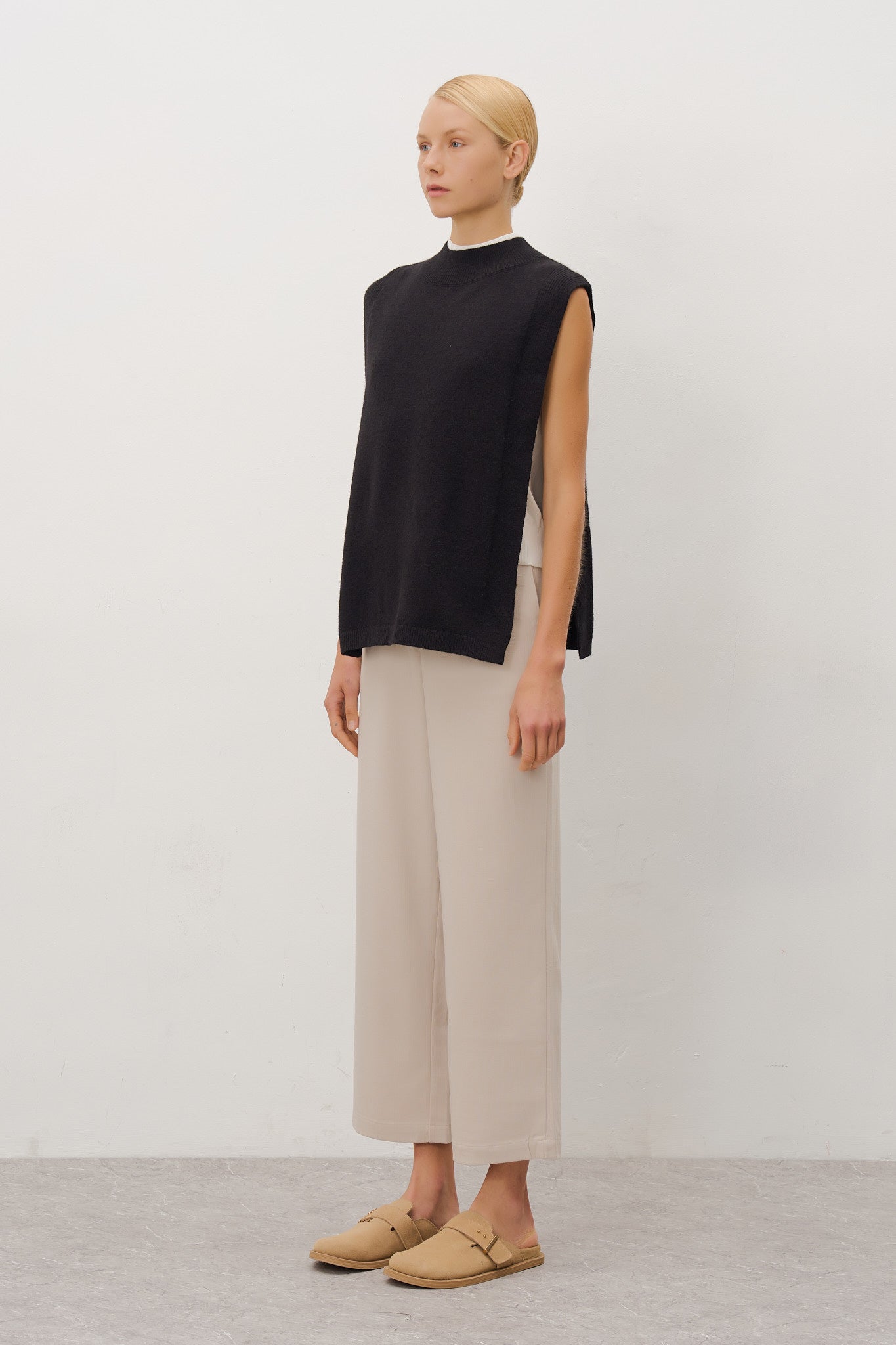 Mock Neck Knitted Top