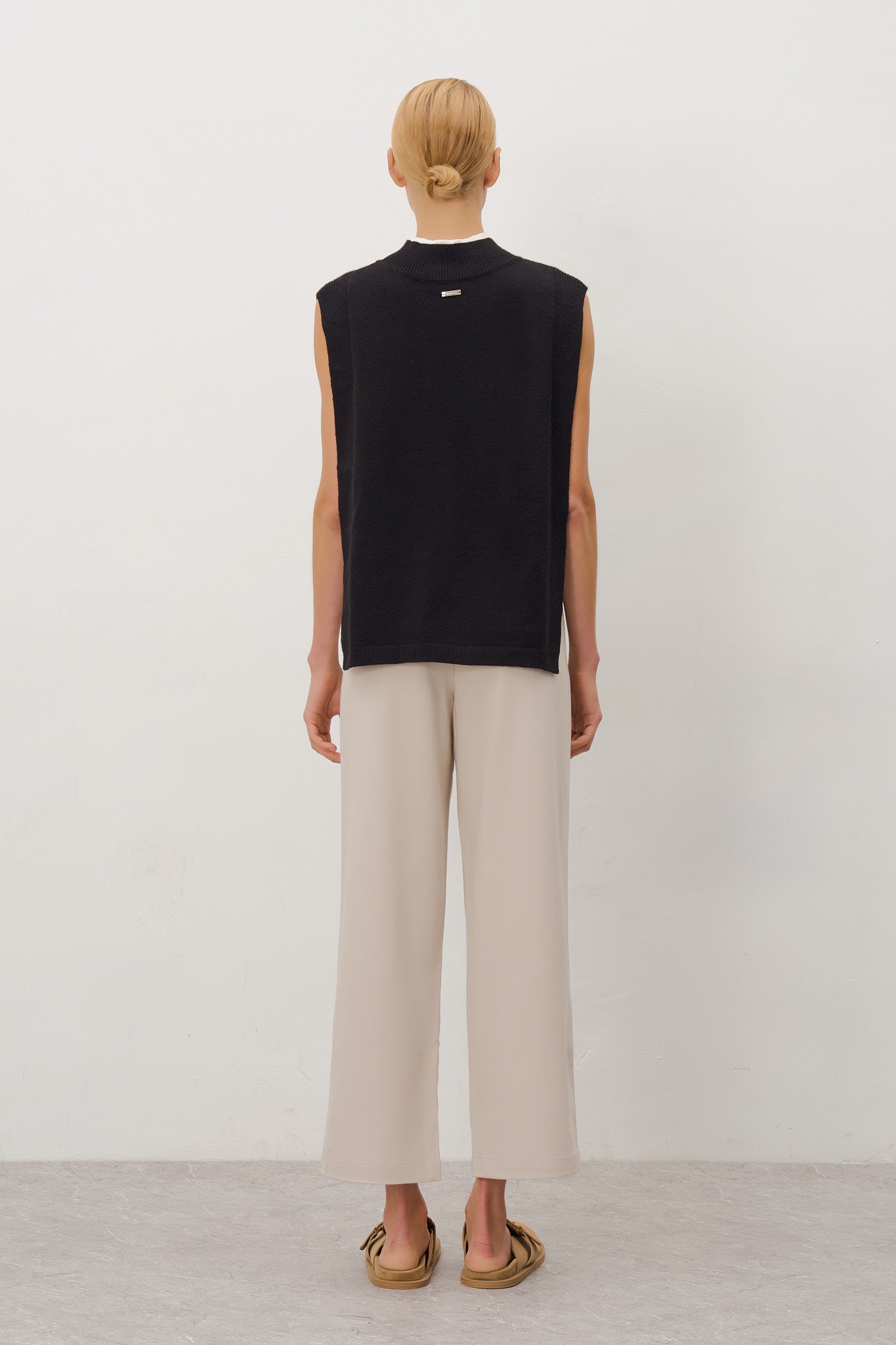 Mock Neck Knitted Top