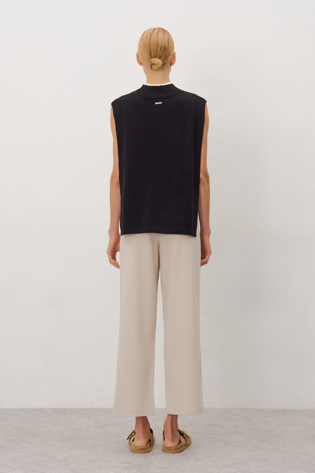 Mock Neck Knitted Top