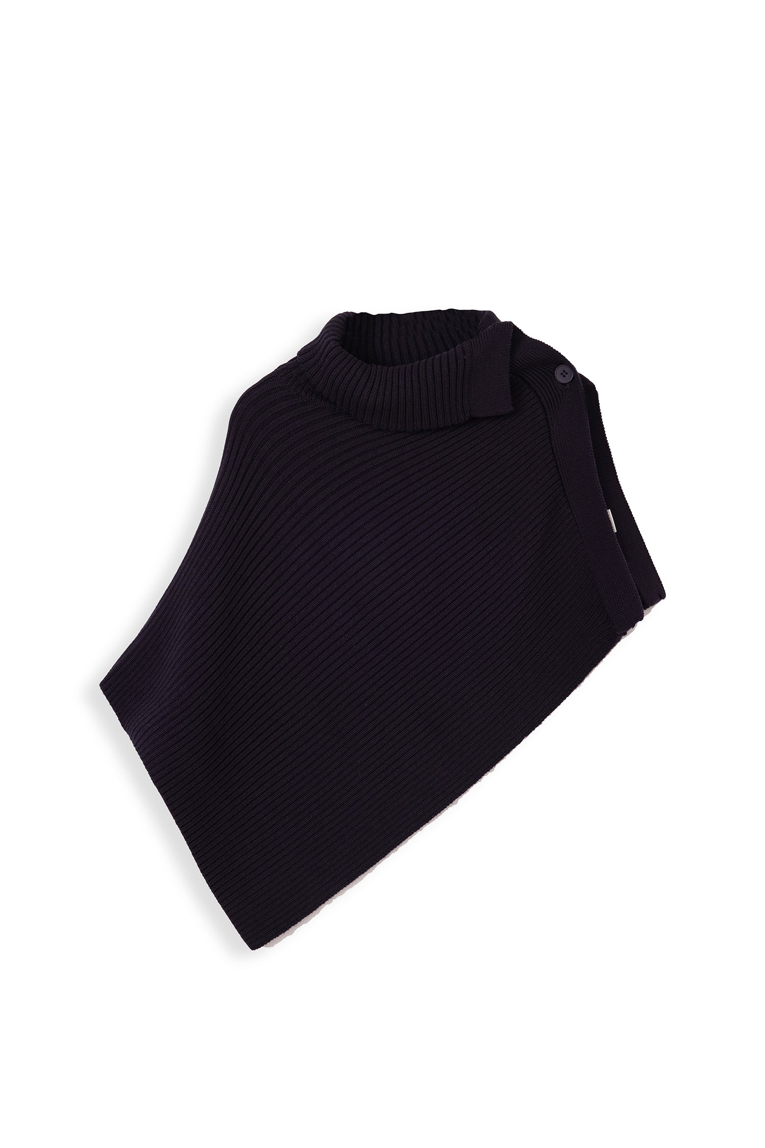 Asymmetric Sweater Knit Cape