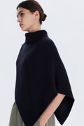Asymmetric Sweater Knit Cape