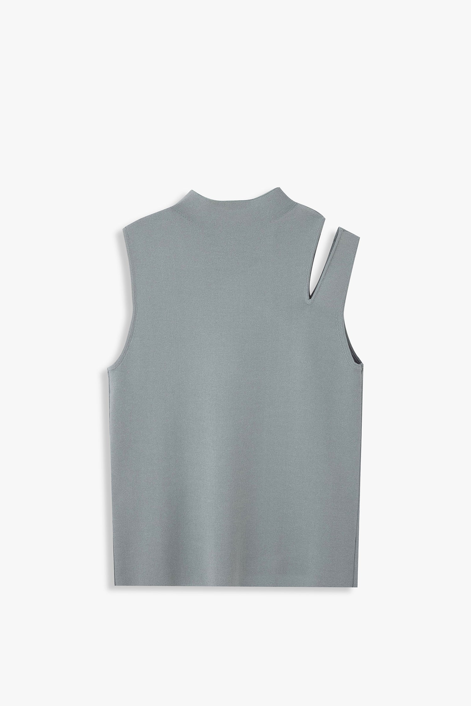 Shoulder-Slit Sleeveless Knit