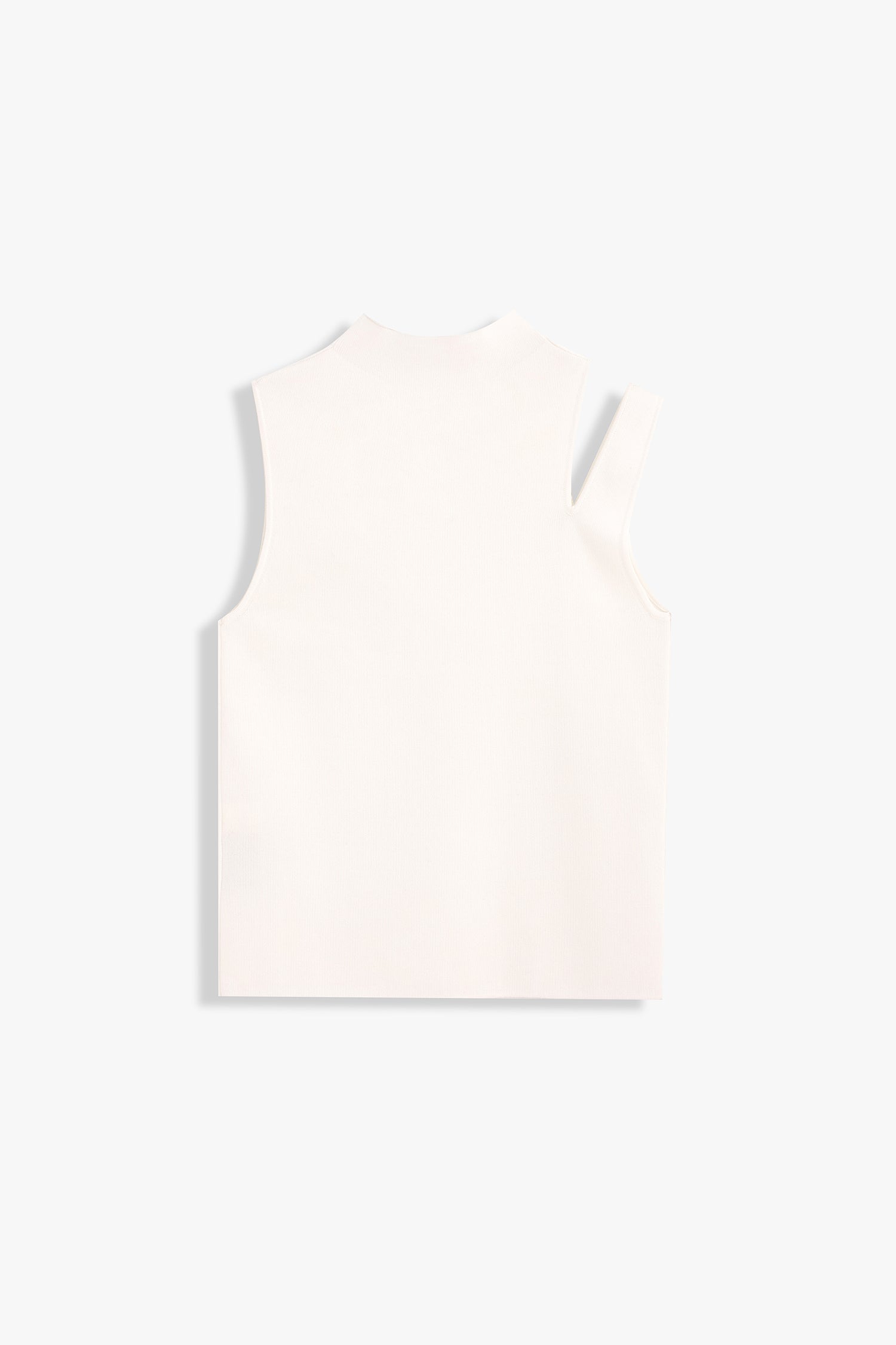 Shoulder-Slit Sleeveless Knit