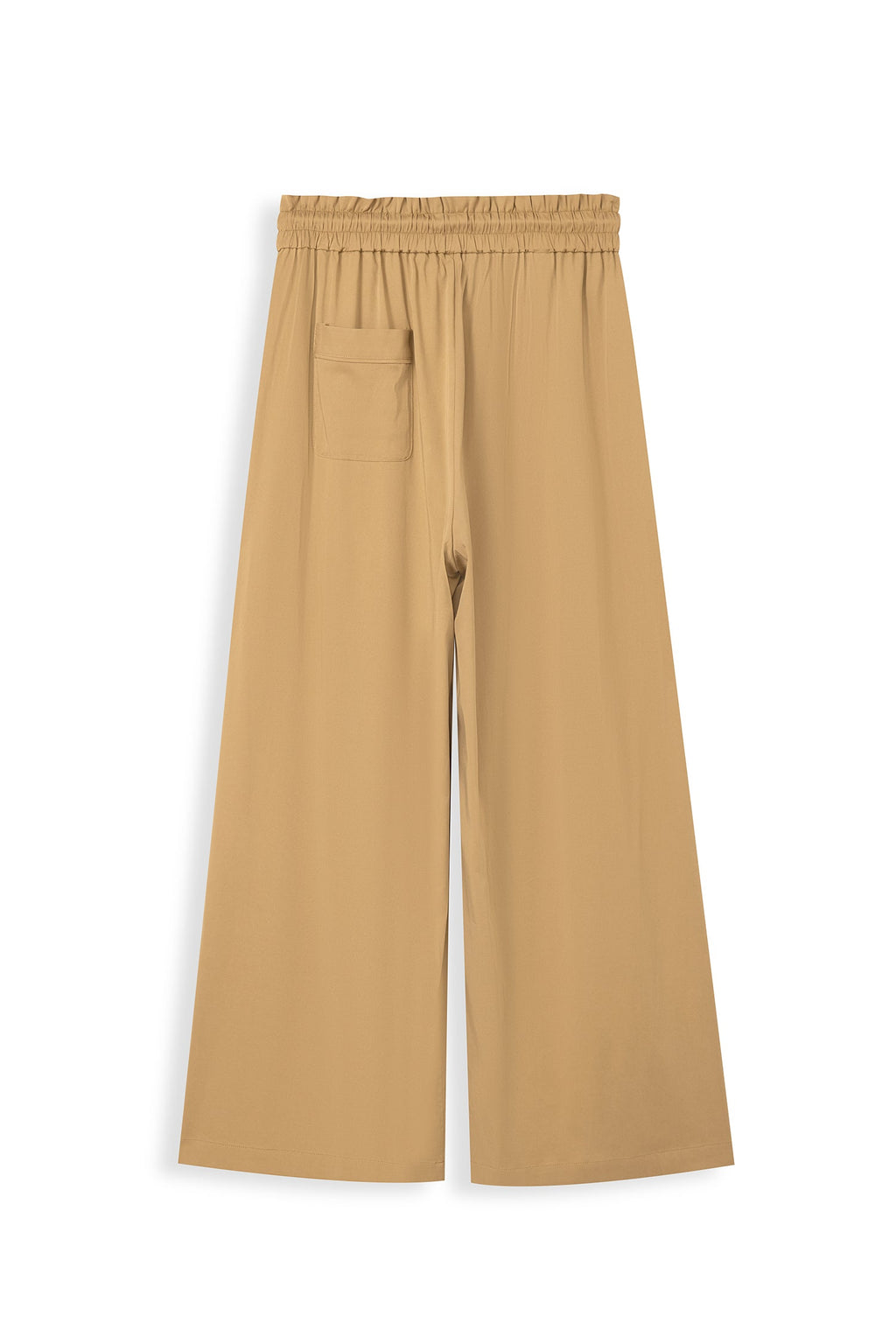 Wide-leg Elasticated Trousers