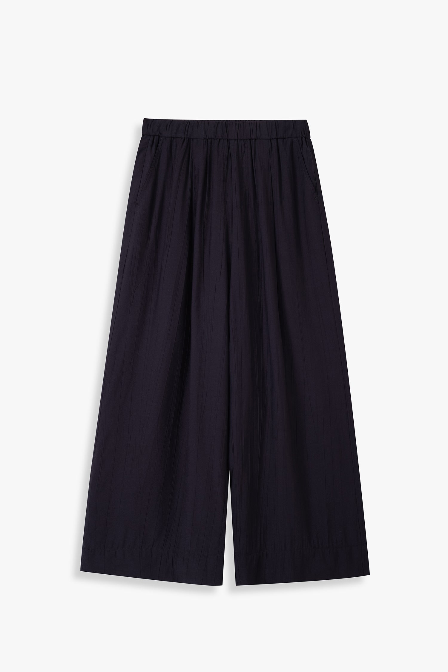 Wide Leg Trousers With Elasticated Waist