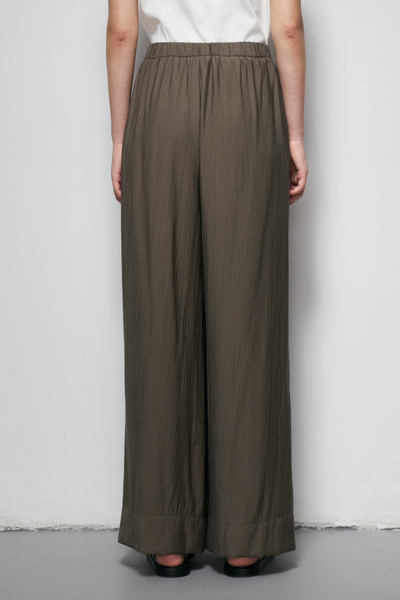 Wide Leg Trousers With Elasticated Waist