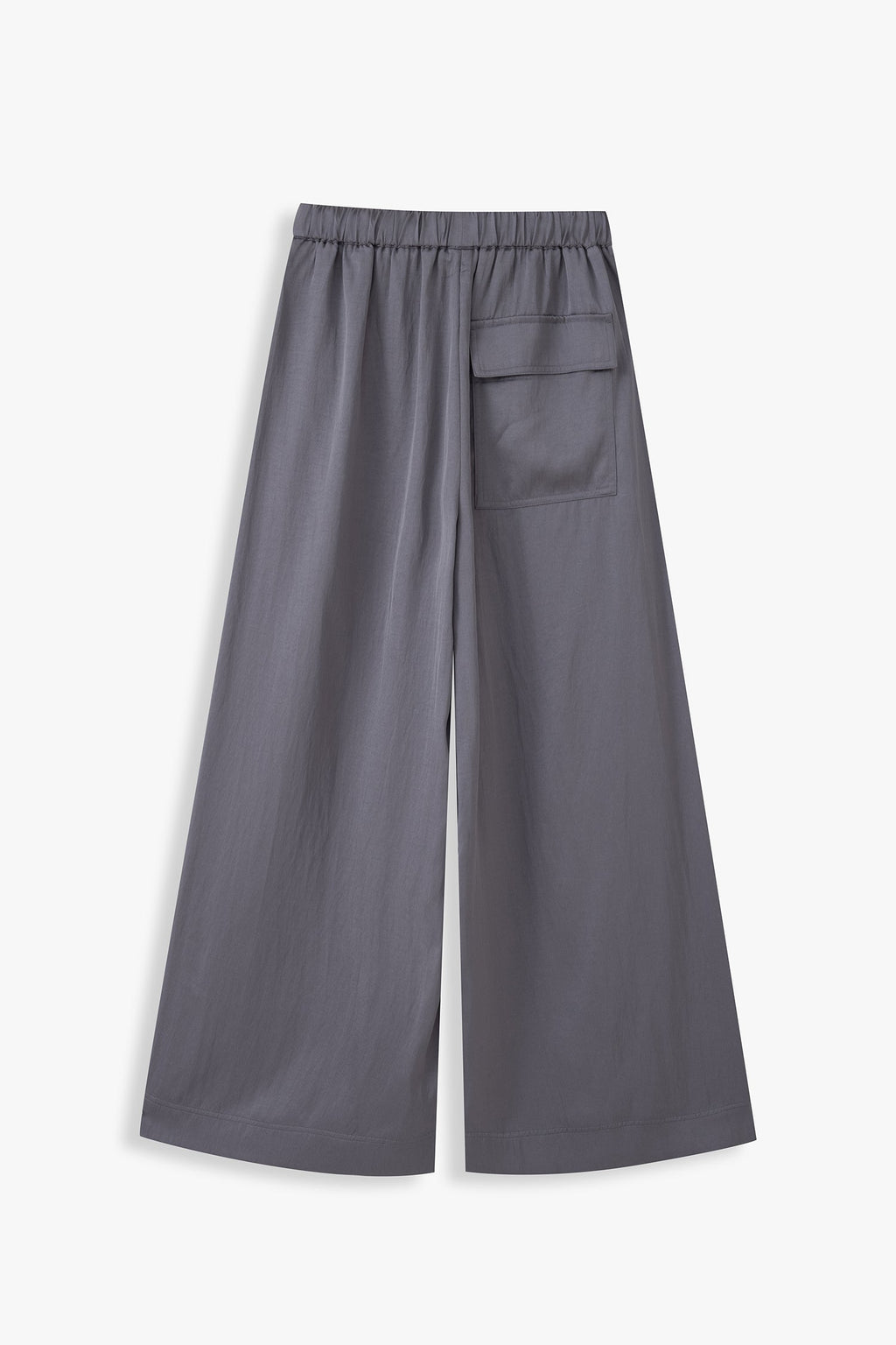 Amelia Elastic-Back Wide-Leg Pants