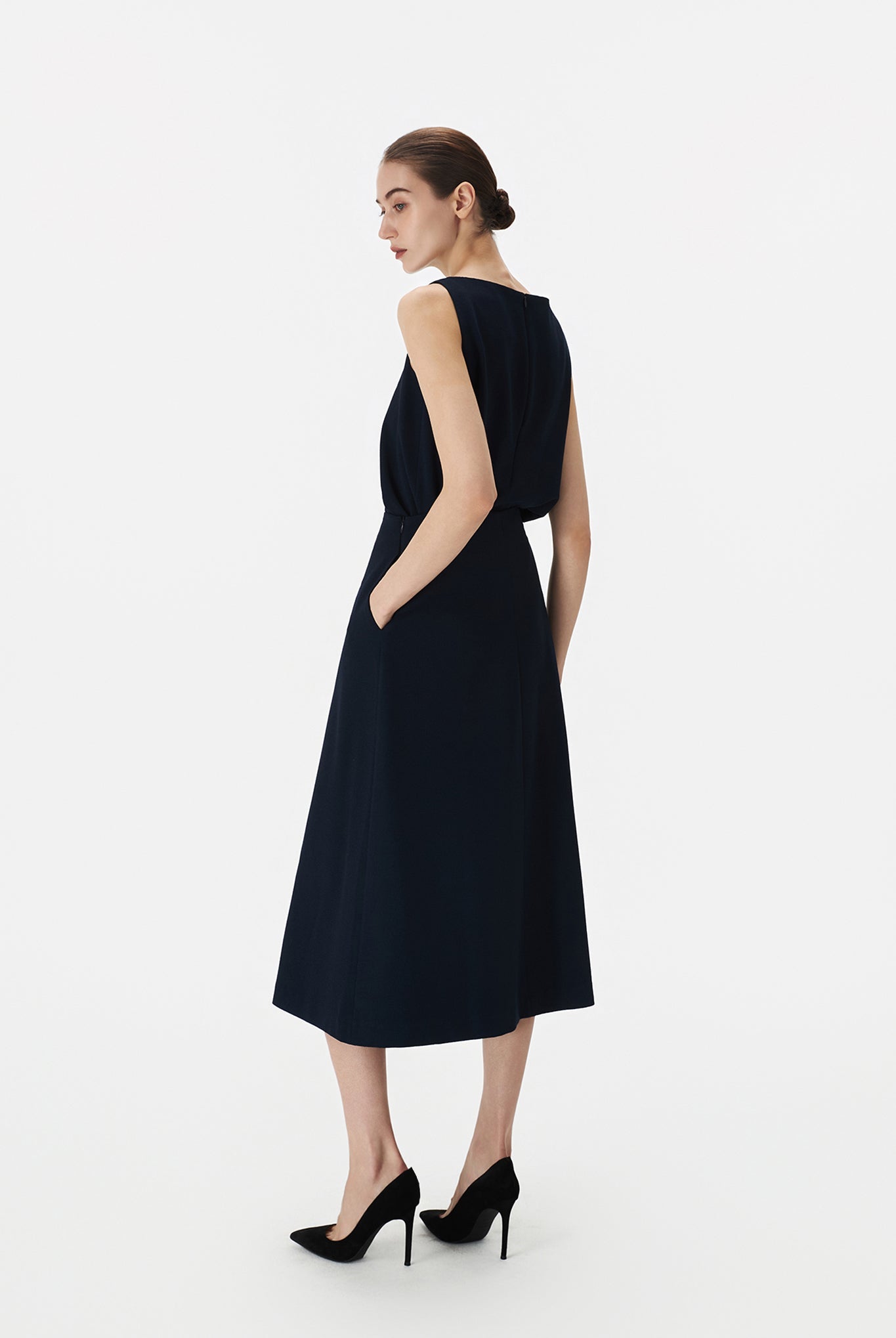 A-Line Skirt With Front Pleat