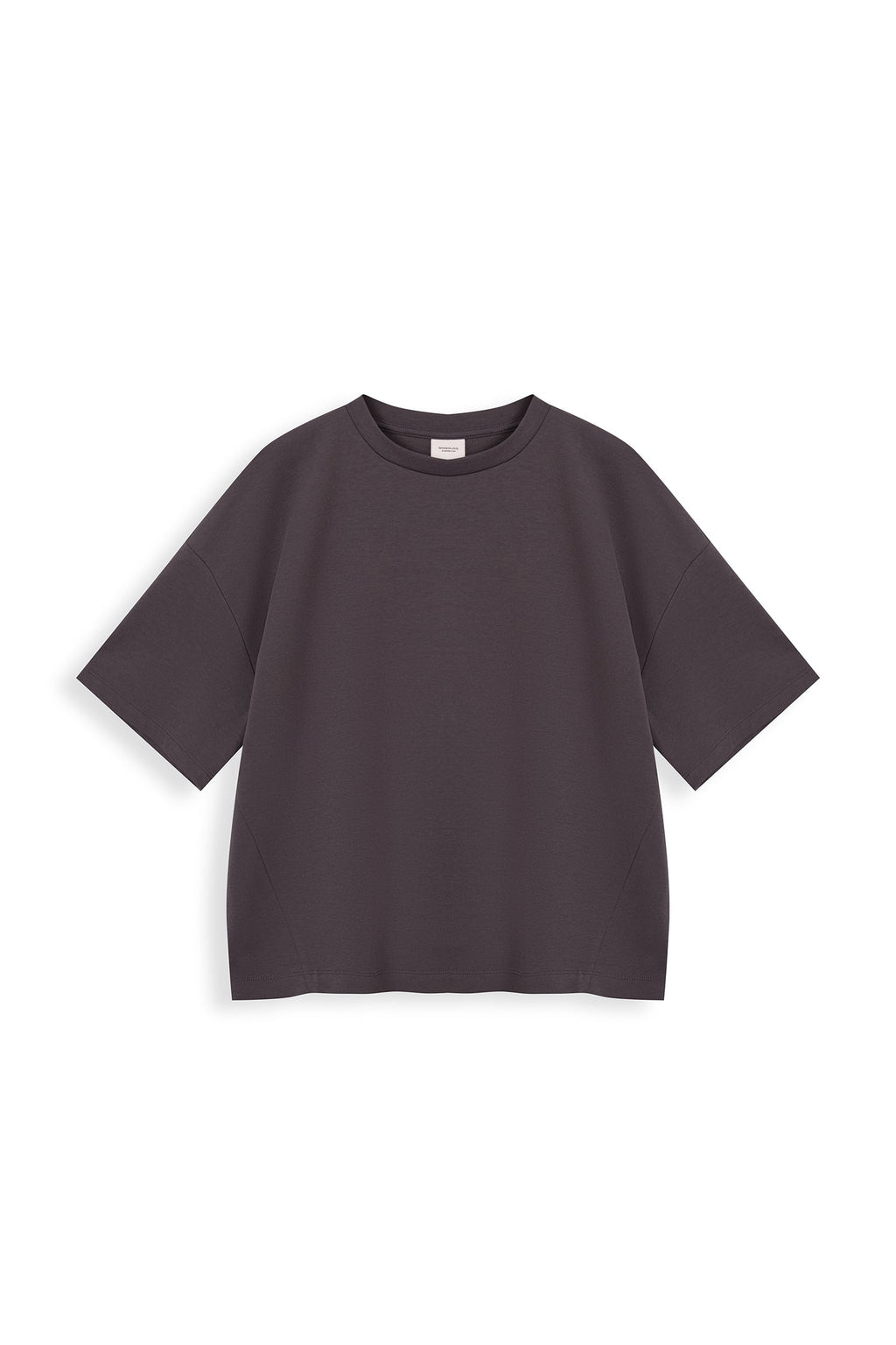 Boxy Jersey Knit Top With Back Gathered Detail