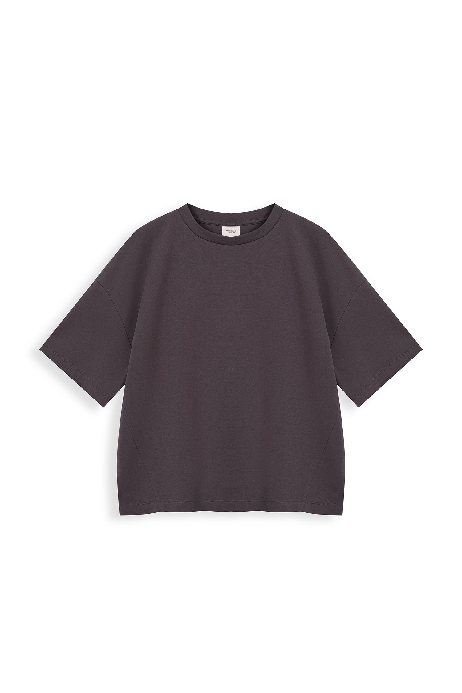 Boxy Jersey Knit Top With Back Gathered Detail