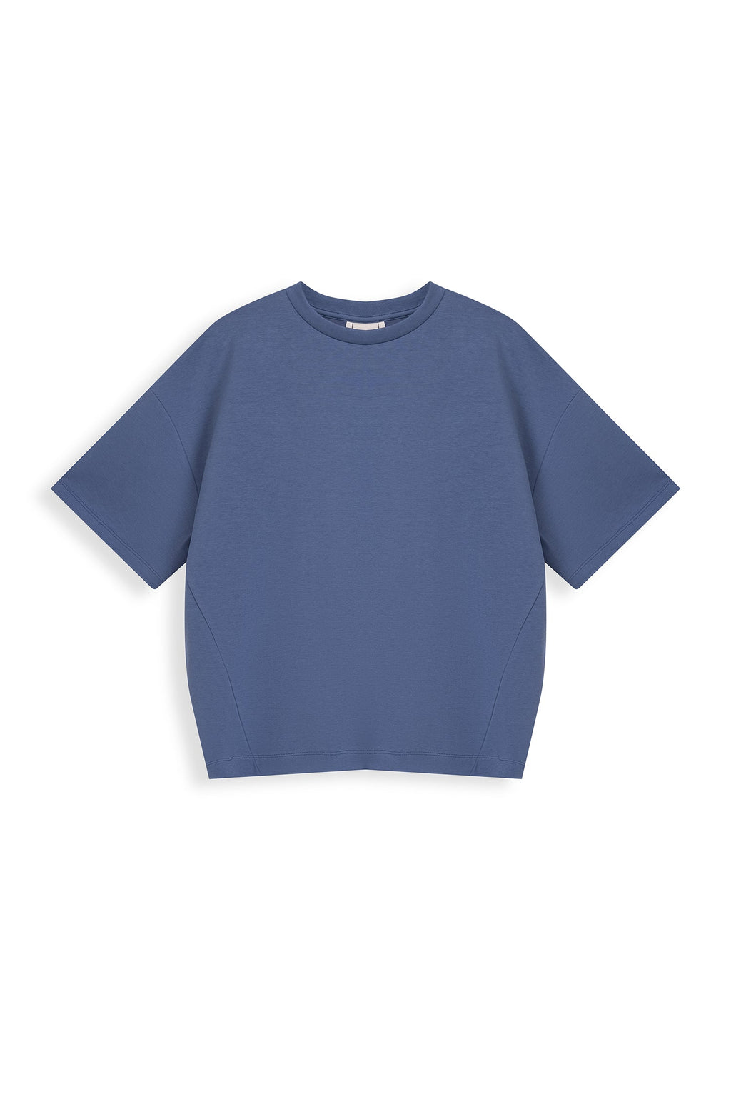 Boxy Jersey Knit Top With Back Gathered Detail