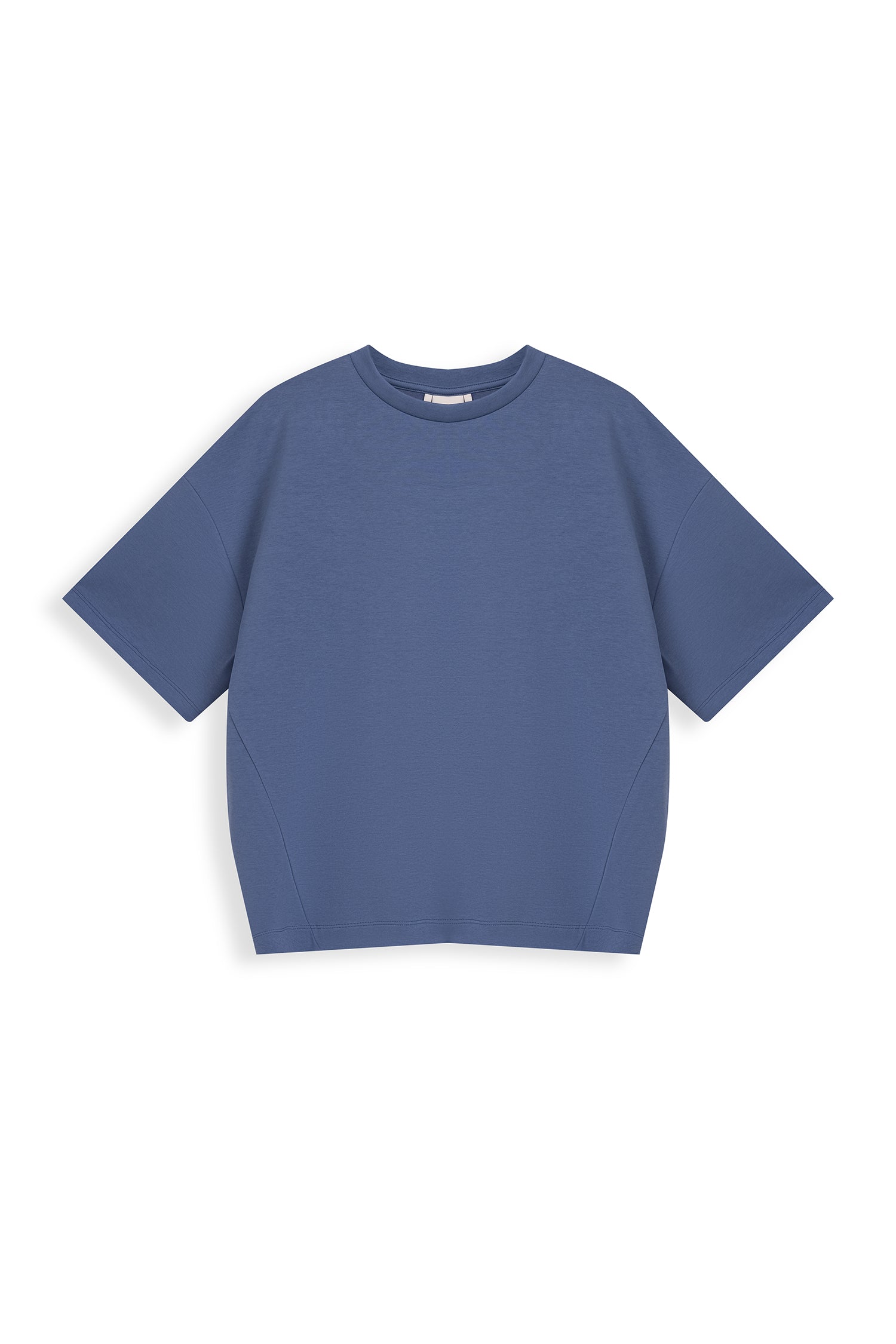 Boxy Jersey Knit Top With Back Gathered Detail