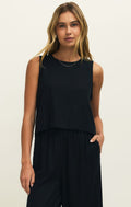 Z Supply Sloane Linen Top Black