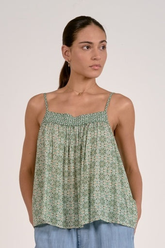 Green Boho Top