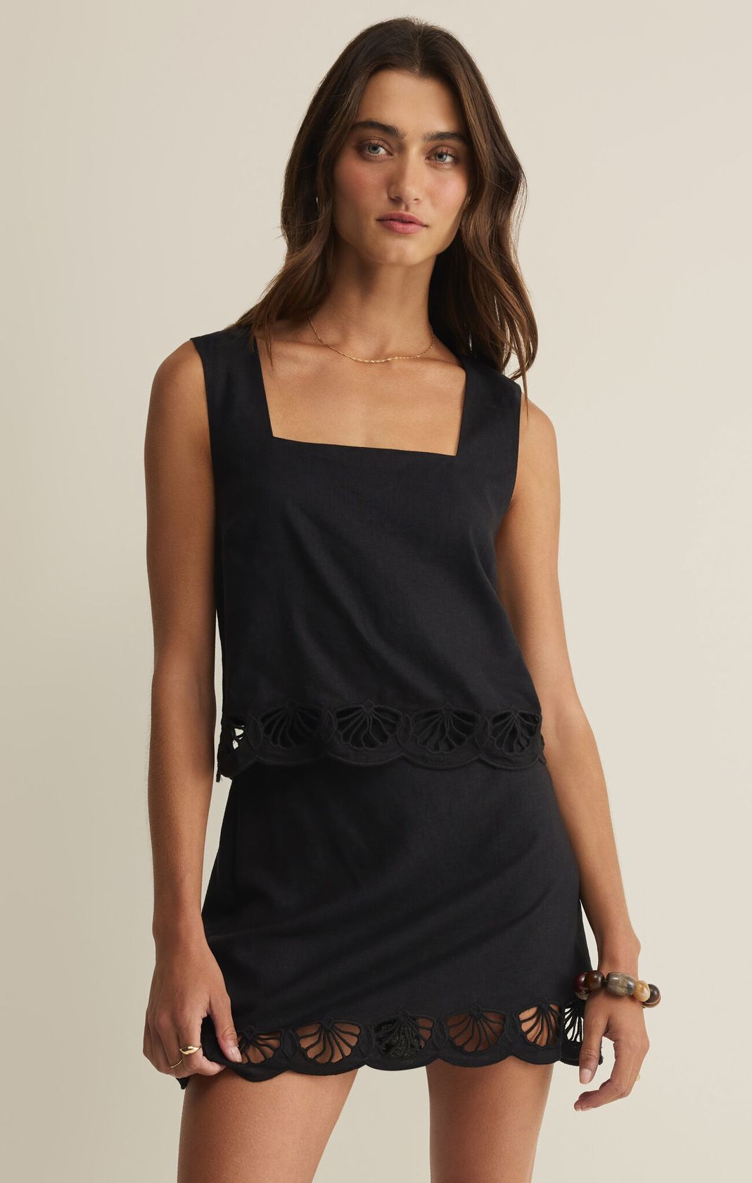 Z Supply Charlene Embroidery Top