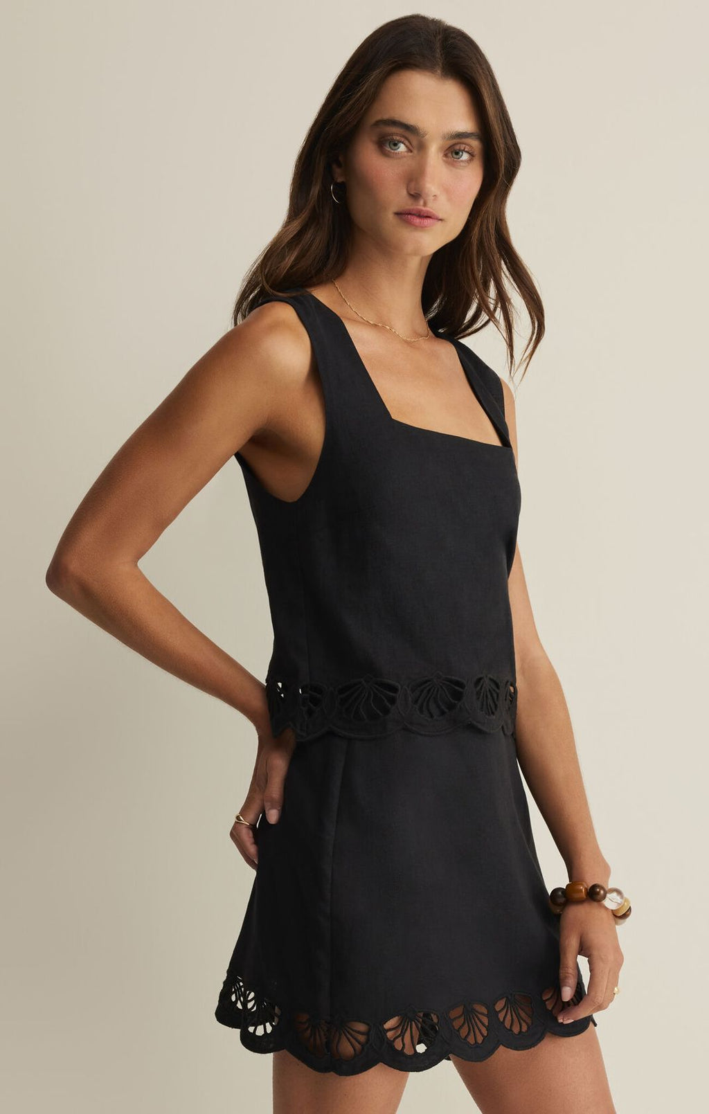 Z Supply Charlene Embroidery Top