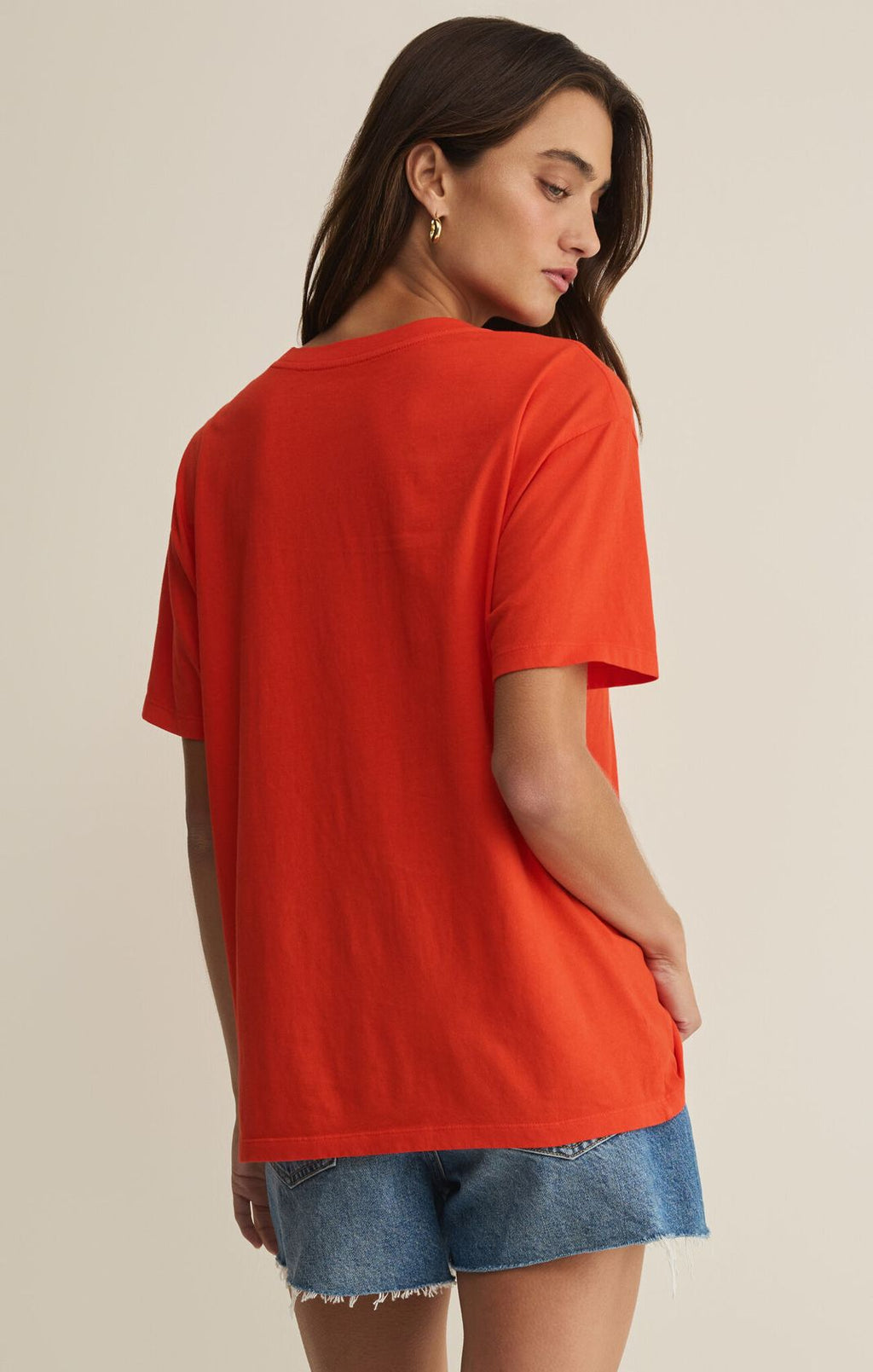 Z Supply Sweetheart Boyfriend Tee: Lychee